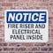 Signmission Fire Riser And Electrical Panel Inside OSHA Notice Sign, Plastic, 14in W x 10in L, 2PK OS-2PACK-NS-P-1014-L-12647 - alternate 6